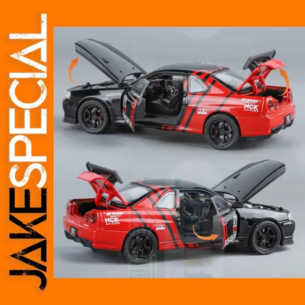 1:32 Nissan Skyline GTR R34 Alloy Model Car