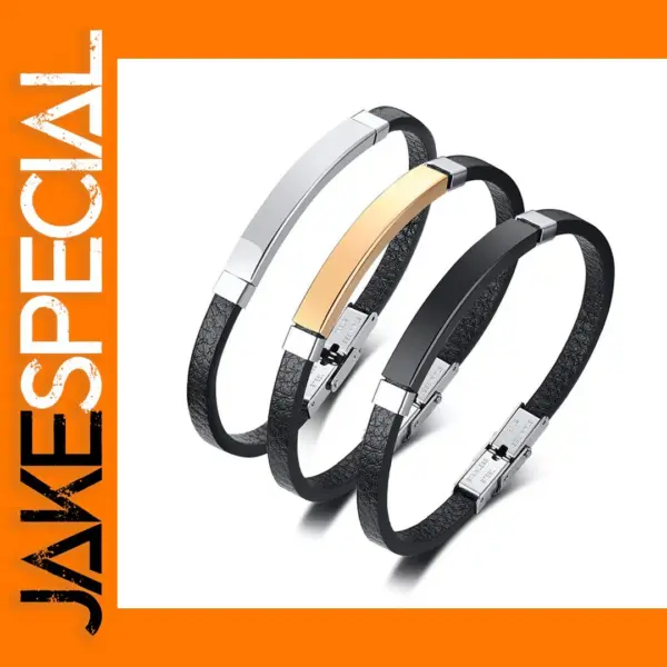 Personalized Leather Bracelet for Men and Women