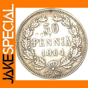 1864 Finland 50 Penniä Replica Coin