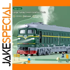 Diecast Green Leather Steam Train Toy