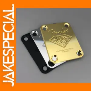Guitar Neck Plate Chrome Gold with Screws