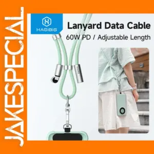 Hagibis 2-in-1 USB C Phone Lanyard Cable