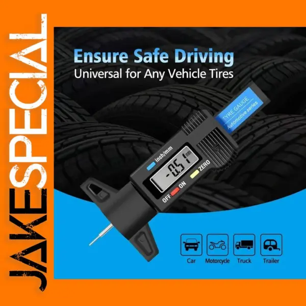 Digital Tire Tread Depth Gauge Caliper 0-25mm