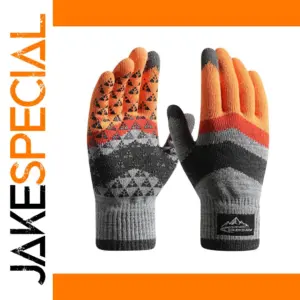 Fashionable Warm Fleece Touchscreen Knit Gloves