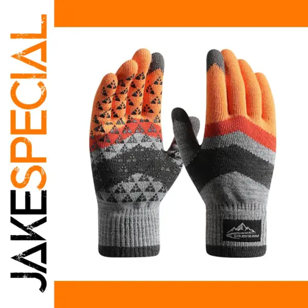 Fashionable Warm Fleece Touchscreen Knit Gloves