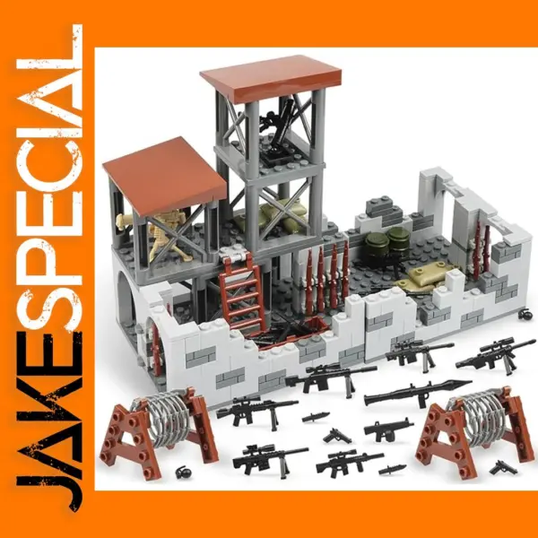 WW2 Army Military Base Building Block Set