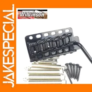 Wilkinson WV6 Black Electric Guitar Tremolo Bridge