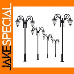 5pcs HO Scale Warm White LED Lamp Posts