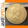 1833 Brazil Gold Copy Coin Replica - Pedro II