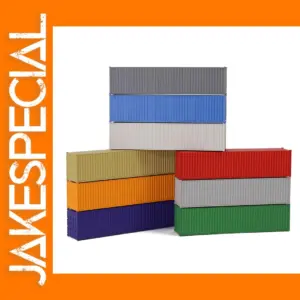 9pcs N Scale Colorful Shipping Containers Set