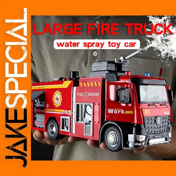 Water Spray Fire Engine Model Toy for Kids