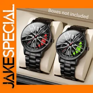 2PCs Men's Quartz Watch Set Stylish Alloy