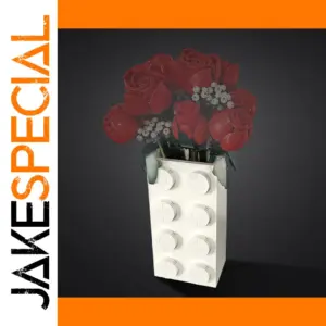 Gobricks Rose Vase Building Block Model