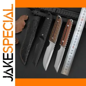 5CR13Mov Stainless Steel Camping Knife with Case