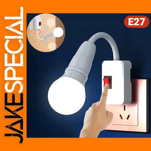 E27 Wall Lamp Holder with Flexible Neck
