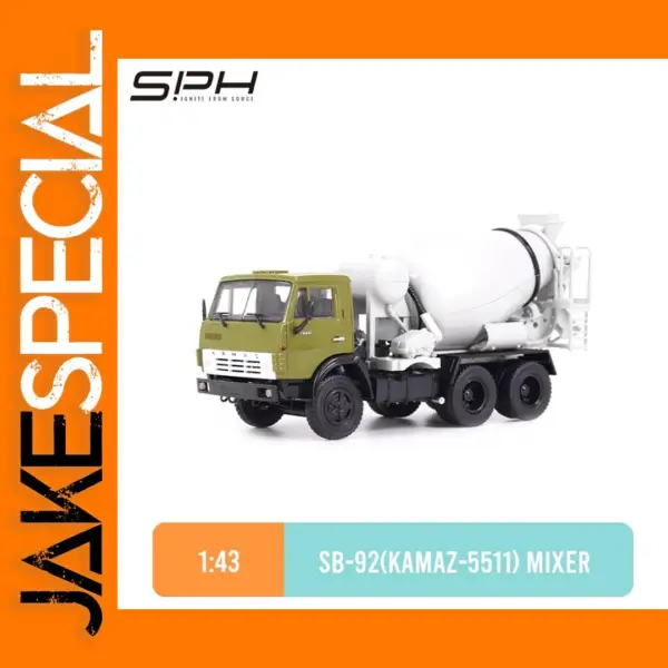 1:43 KamAZ-5511 Concrete Mixer Truck Model