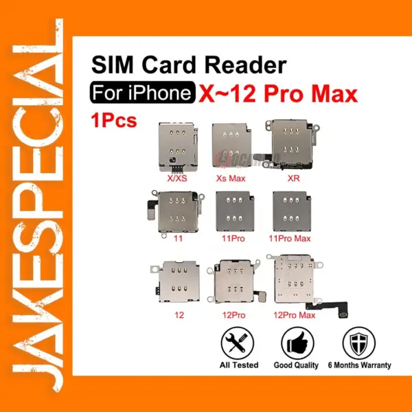 iPhone SIM Card Tray Flex Cable Replacement for Models X to 12 Pro Max