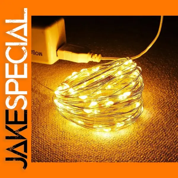 USB Powered 5M Silver Wire Fairy Lights