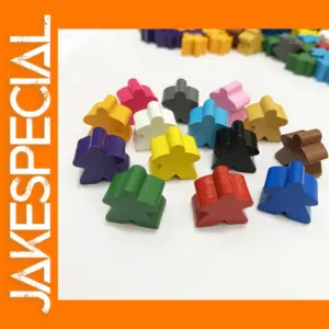 20PCS 16mm Colorful Wooden Meeples Set