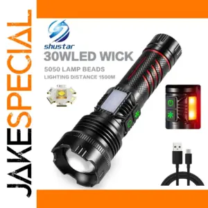 8 Mode LED Flashlight with Dual Side Light