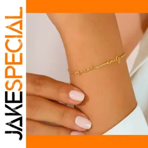 Personalized Gold Stainless Steel Name Bracelet