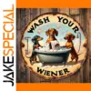 Wash Your Wiener Dachshund Wooden Coaster