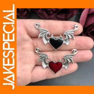 Devil's Heart Pendant Zinc Alloy Charms Set