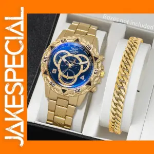 2pcs Fashion Men's Analog Quartz Watch Set