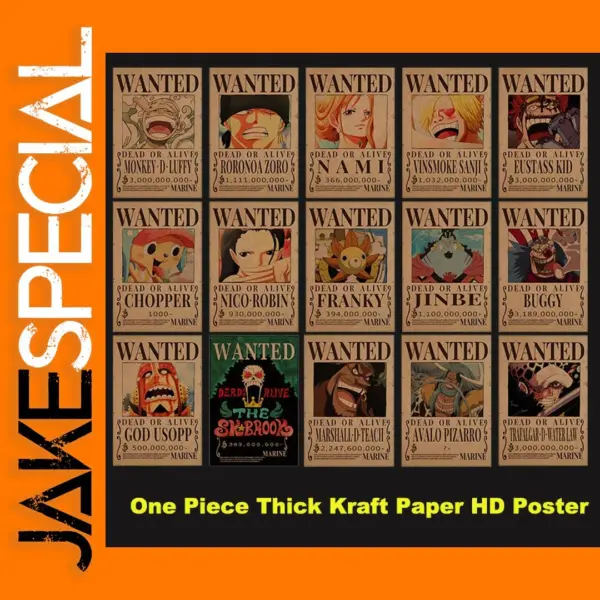 One Piece Luffy Poster - Straw Hat Pirates Decor