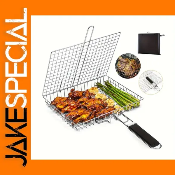 Large Capacity Stainless Steel Barbecue Grill Basket