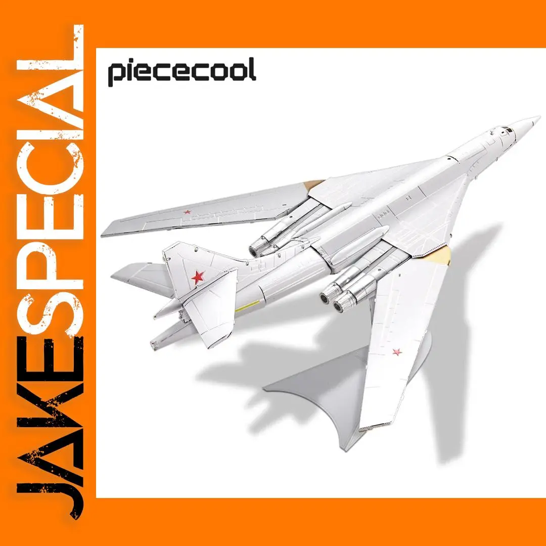 Piececool 3D Metal Puzzle Tu-160 Aircraft Model 1 Piececool 3D Metal Puzzle Tu-160 Aircraft Model