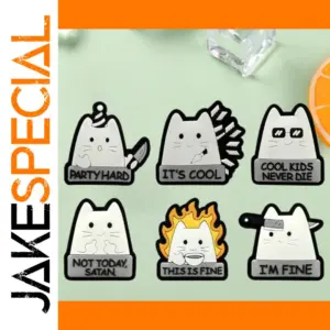 Funny Cats 3D PVC Morale Badge for Clothes