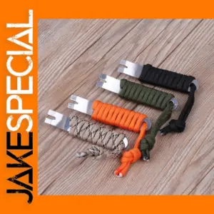 Stainless Steel Mini Pry Bar with Paracord