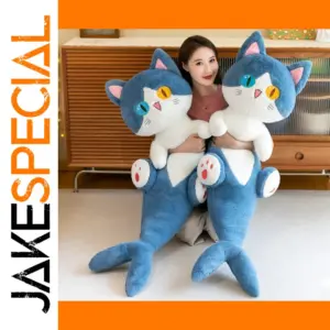 Pupil Shark Cat Plush Doll Pillow 135cm