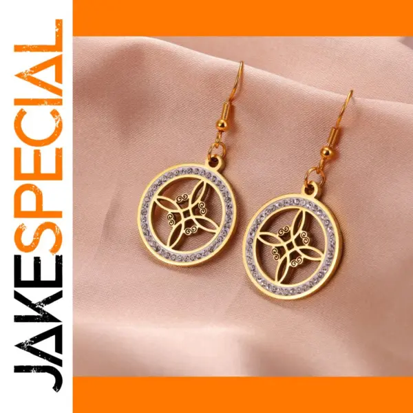Witch Knot Drop Earrings Stainless Steel Jewelry