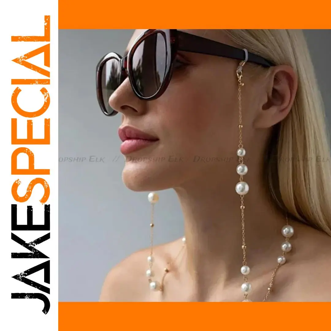 Beaded Pearl Eyewear Chain for Women and Men 1 Beaded Pearl Eyewear Chain for Women and Men