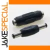Dual Female to Male DC Adapter Jack for Panel Mount