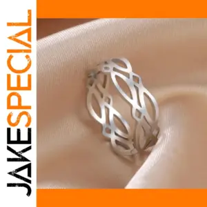 Geometric Stainless Steel Ring for Couples