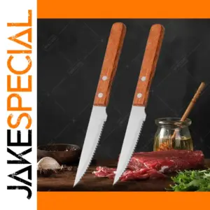 Stainless Steel Steak Knife Set with Wooden Handle