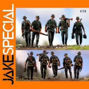 1:72 Scale WWII Soldier Figure Set of 5