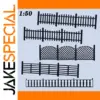 Miniature Black Railing Model Kit for Dioramas