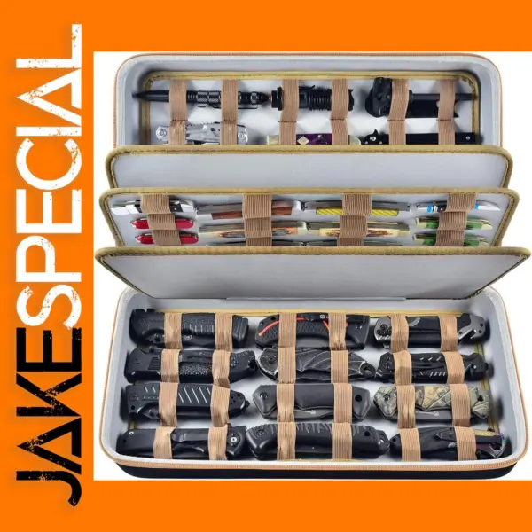 Pocket Knife Display Case for 66+ Knives