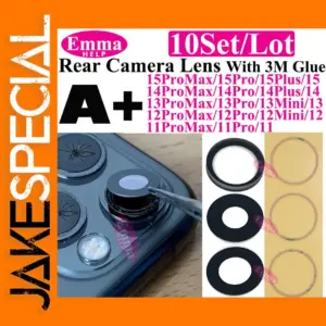 EmmaHelp 10pcs iPhone Rear Camera Glass Lens Kit