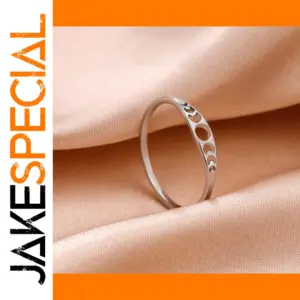 Moon Phase Stainless Steel Ring for Women