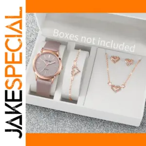 5pcs Women's Quartz Watch & Jewelry Set V248