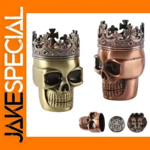 3-Layer Skull Design Tobacco Grinder Pipe