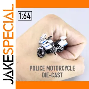 1/64 Alloy Police Motorcycle Model Diecast Collectible