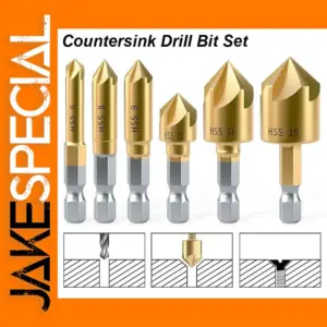 6-Piece HSS Countersink Drill Bit Set