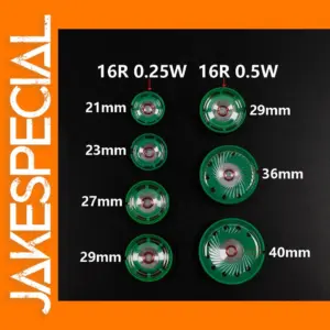 16Ohm Ultra-Thin Round Speakers (2pcs)