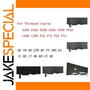 Black Keyboard for Lenovo ThinkPad E595 P73 P52